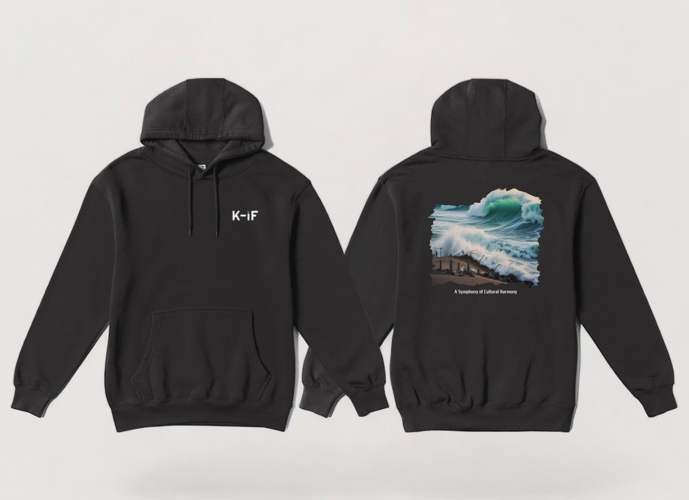 kifband, hoodie, black, dalgakiranlar