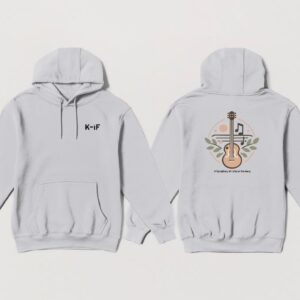 Olive Branch Guitar White Hoodie 1
