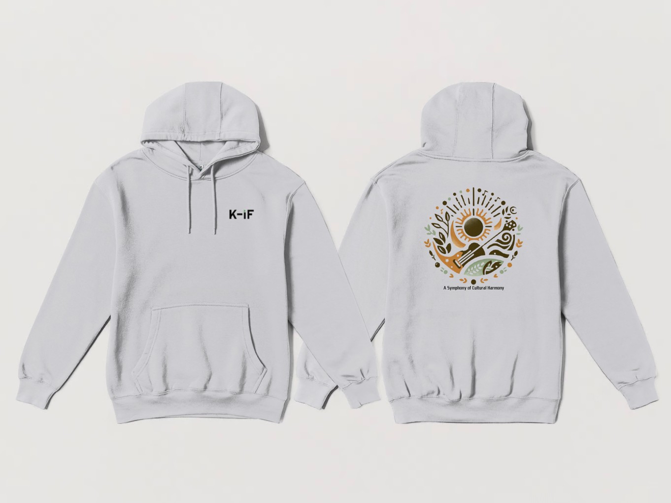 Sun Guitar White Hoodie 1